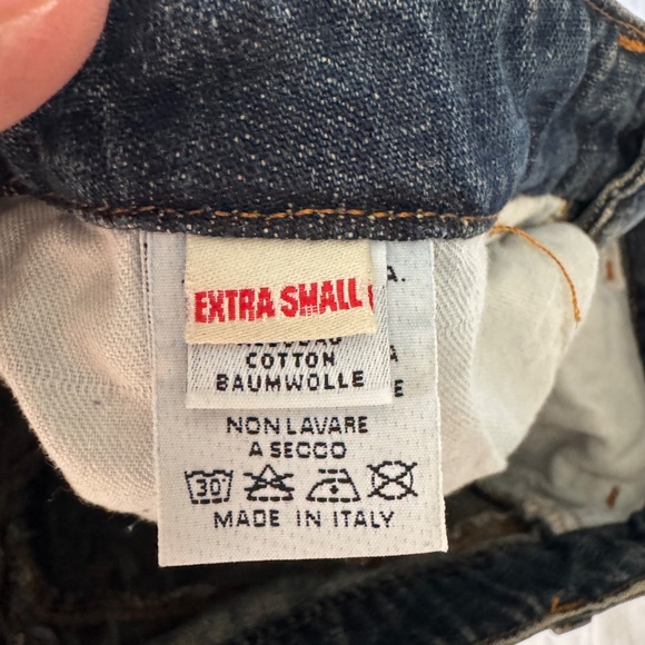 Miss Sixty Vintage Y2K Denim Asymmetric‎ Midi Jean Skirt Frayed Hem XS Festival - Picture 9 of 16